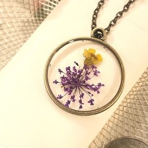 Real Pressed Flower Pendant